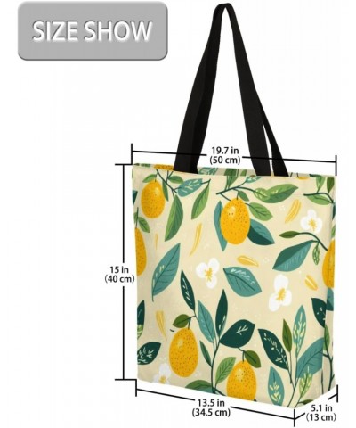 Stylish Fruit Print Canvas Tote - Versatile & Attractive for Women $13.79 Totes