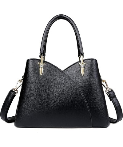 Ladies Trendy Handbags 2022 Latest Soft PU Leather Top Handle Satchel Shoulder Tote Bag for Women, Crossbody Bags Black $32.0...