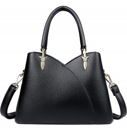 Ladies Trendy Handbags 2022 Latest Soft PU Leather Top Handle Satchel Shoulder Tote Bag for Women, Crossbody Bags Black $32.0...