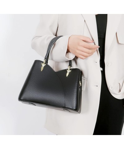 Ladies Trendy Handbags 2022 Latest Soft PU Leather Top Handle Satchel Shoulder Tote Bag for Women, Crossbody Bags Black $32.0...