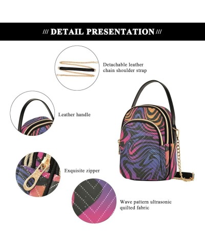 Women's Crossbody Bag, Animal Print Pattern Three Zipper Design Handbag Shoulder Bag Wallet Color058 $14.29 Crossbody Bags