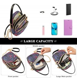 Women's Crossbody Bag, Animal Print Pattern Three Zipper Design Handbag Shoulder Bag Wallet Color058 $14.29 Crossbody Bags