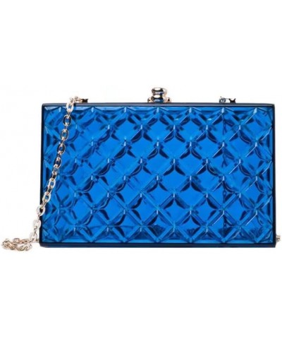 Clear Purse for Women, Acrylic Box Evening Clutch Bag, Mini Jelly Purse Transparent Blue $14.56 Evening Bags