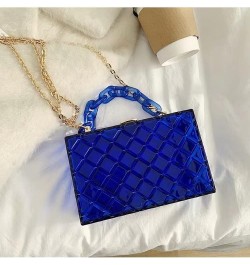 Clear Purse for Women, Acrylic Box Evening Clutch Bag, Mini Jelly Purse Transparent Blue $14.56 Evening Bags