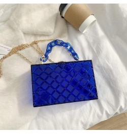 Clear Purse for Women, Acrylic Box Evening Clutch Bag, Mini Jelly Purse Transparent Blue $14.56 Evening Bags