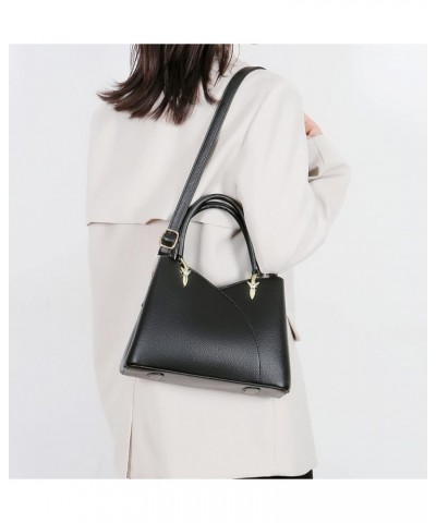 Ladies Trendy Handbags 2022 Latest Soft PU Leather Top Handle Satchel Shoulder Tote Bag for Women, Crossbody Bags Black $32.0...