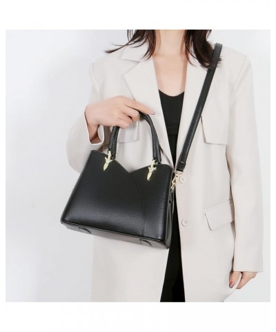 Ladies Trendy Handbags 2022 Latest Soft PU Leather Top Handle Satchel Shoulder Tote Bag for Women, Crossbody Bags Black $32.0...