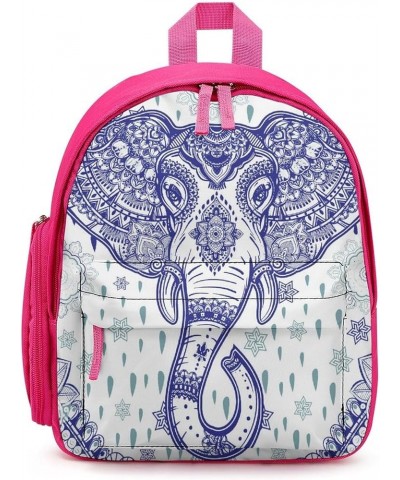 Boho Ethnic Elephant Funny Backpack Small Casual Daypack Purse Travel Bag with Adjustable Strap Cute Print Pink-style $18.69 ...