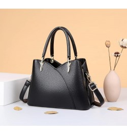 Ladies Trendy Handbags 2022 Latest Soft PU Leather Top Handle Satchel Shoulder Tote Bag for Women, Crossbody Bags Black $32.0...