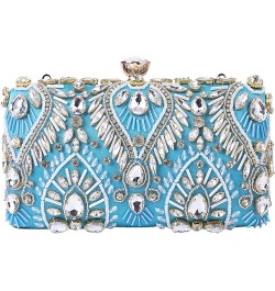 Sparkling Rhinestone Clutch Purse Evening Bag for Women Handbags Female Shouler Bags for Wedding and Party Blue $33.80 Evenin...