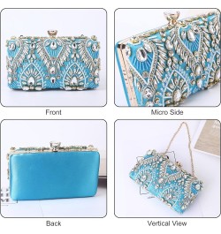 Sparkling Rhinestone Clutch Purse Evening Bag for Women Handbags Female Shouler Bags for Wedding and Party Blue $33.80 Evenin...