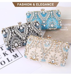 Sparkling Rhinestone Clutch Purse Evening Bag for Women Handbags Female Shouler Bags for Wedding and Party Blue $33.80 Evenin...