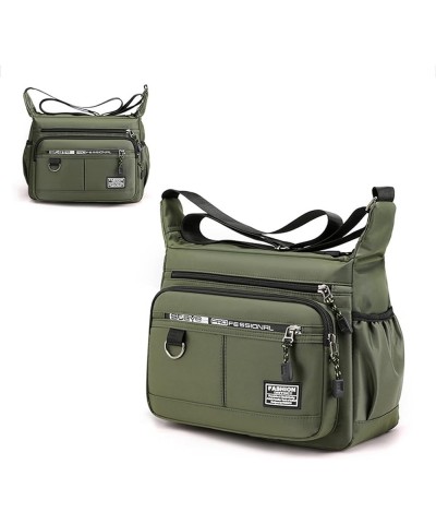 Fashion Classic Crossbody Bag for Men Women Large Messenger Bag Travel Shoulder Bag Multi-pocket Green $21.38 Totes