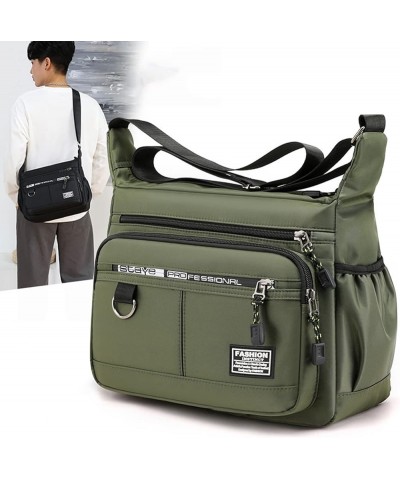 Fashion Classic Crossbody Bag for Men Women Large Messenger Bag Travel Shoulder Bag Multi-pocket Green $21.38 Totes