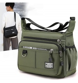 Fashion Classic Crossbody Bag for Men Women Large Messenger Bag Travel Shoulder Bag Multi-pocket Green $21.38 Totes