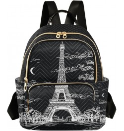 Night Eiffel Tower Small Backpack Purse for Women Travel Bag Fashion Daypack Back Pack Shoulder Bag Multicolor Medium $20.64 ...