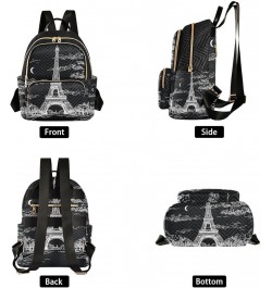 Night Eiffel Tower Small Backpack Purse for Women Travel Bag Fashion Daypack Back Pack Shoulder Bag Multicolor Medium $20.64 ...