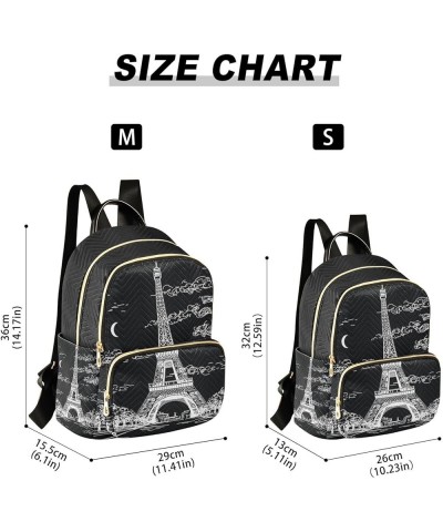 Night Eiffel Tower Small Backpack Purse for Women Travel Bag Fashion Daypack Back Pack Shoulder Bag Multicolor Medium $20.64 ...