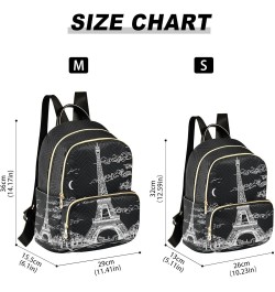 Night Eiffel Tower Small Backpack Purse for Women Travel Bag Fashion Daypack Back Pack Shoulder Bag Multicolor Medium $20.64 ...