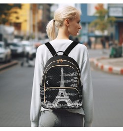 Night Eiffel Tower Small Backpack Purse for Women Travel Bag Fashion Daypack Back Pack Shoulder Bag Multicolor Medium $20.64 ...