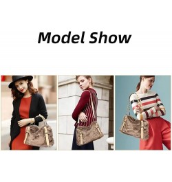 Shoulder Bag for Women Furry Plush Purse Elegant Satchel Handbag Large Capacity Top Handle Bag Vintage Crossbody Bag Brown $1...