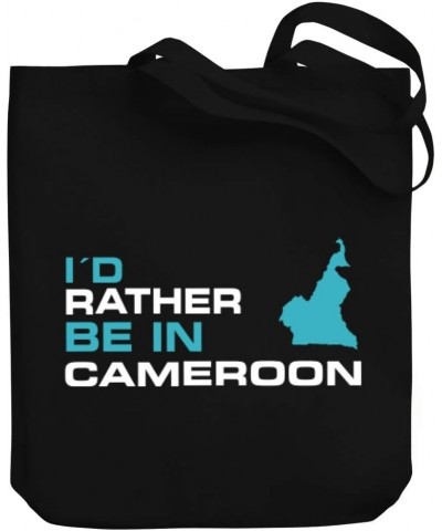 I'd rather be in Cameroon Map Canvas Tote Bag 10.5" x 16" x 4 $23.59 Totes