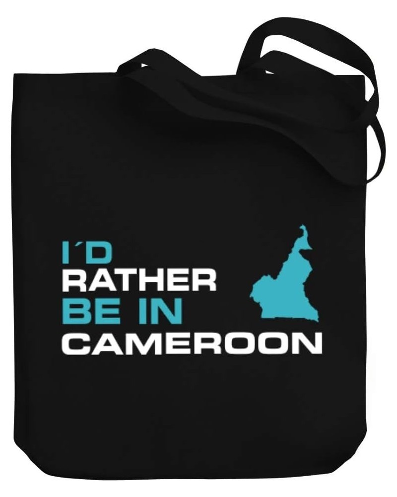 I'd rather be in Cameroon Map Canvas Tote Bag 10.5" x 16" x 4 $23.59 Totes