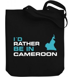 I'd rather be in Cameroon Map Canvas Tote Bag 10.5" x 16" x 4 $23.59 Totes