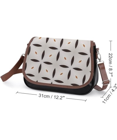 Printed Crossbody Bags Women City Leather Shoulder Bag Satchel Hobo Bags Trendy Fluid Pattern Color4 $23.50 Hobo Bags