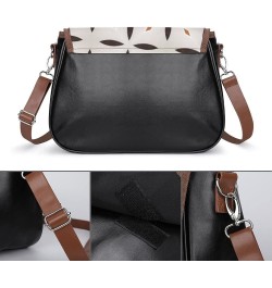 Printed Crossbody Bags Women City Leather Shoulder Bag Satchel Hobo Bags Trendy Fluid Pattern Color4 $23.50 Hobo Bags