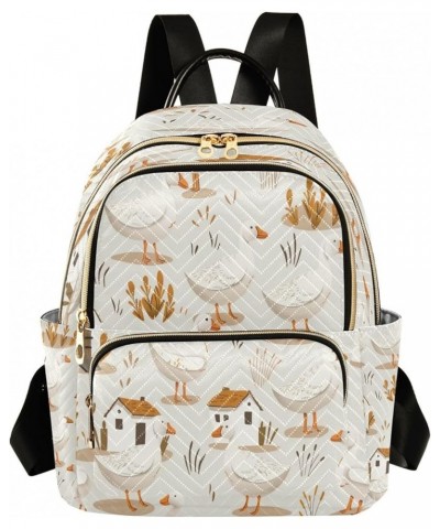 Goose Duck House Women Backpack Purse Ladies Fashion Shoulder Bag Daypack Travel Bag 10L Small $18.89 Backpacks