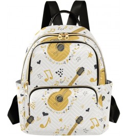 Small Backpack for Women Travel Bag Music Notes Guitar Daypack Purse Fashion Shoulder Bag Rucksack Small B130 $13.25 Backpacks