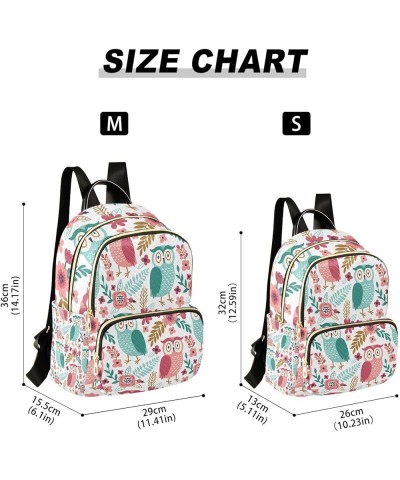 Small Backpack for Women Travel Bag Cute Owls and Floral Daypack Purse Fashion Shoulder Bag Rucksack Medium A437 $14.03 Backp...