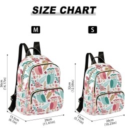 Small Backpack for Women Travel Bag Cute Owls and Floral Daypack Purse Fashion Shoulder Bag Rucksack Medium A437 $14.03 Backp...