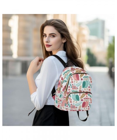 Small Backpack for Women Travel Bag Cute Owls and Floral Daypack Purse Fashion Shoulder Bag Rucksack Medium A437 $14.03 Backp...