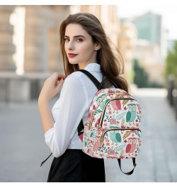 Small Backpack for Women Travel Bag Cute Owls and Floral Daypack Purse Fashion Shoulder Bag Rucksack Medium A437 $14.03 Backp...