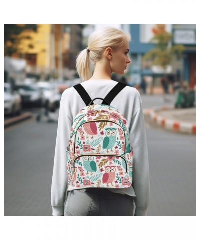 Small Backpack for Women Travel Bag Cute Owls and Floral Daypack Purse Fashion Shoulder Bag Rucksack Medium A437 $14.03 Backp...