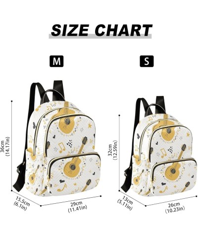 Small Backpack for Women Travel Bag Music Notes Guitar Daypack Purse Fashion Shoulder Bag Rucksack Small B130 $13.25 Backpacks