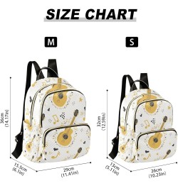 Small Backpack for Women Travel Bag Music Notes Guitar Daypack Purse Fashion Shoulder Bag Rucksack Small B130 $13.25 Backpacks