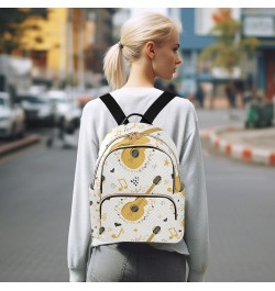 Small Backpack for Women Travel Bag Music Notes Guitar Daypack Purse Fashion Shoulder Bag Rucksack Small B130 $13.25 Backpacks