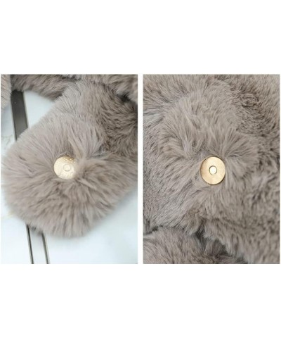 Plush Underarm Bag Y2K Women Aesthetic Fuzzy Tote Bag Furry Warm Winter Shoulder Bag Accessories (Beige) Green $12.40 Totes