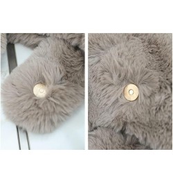 Plush Underarm Bag Y2K Women Aesthetic Fuzzy Tote Bag Furry Warm Winter Shoulder Bag Accessories (Beige) Green $12.40 Totes