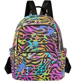 Women Backpack Wild Africa Leopard Zebra Rainbow Anti-Theft Travel Backpack with Luggage Belt Durable Lightweight Handbag Lad...