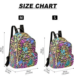 Women Backpack Wild Africa Leopard Zebra Rainbow Anti-Theft Travel Backpack with Luggage Belt Durable Lightweight Handbag Lad...