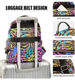 Women Backpack Wild Africa Leopard Zebra Rainbow Anti-Theft Travel Backpack with Luggage Belt Durable Lightweight Handbag Lad...