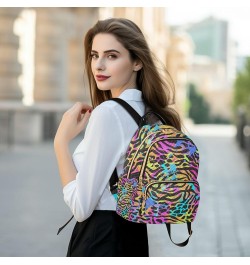 Women Backpack Wild Africa Leopard Zebra Rainbow Anti-Theft Travel Backpack with Luggage Belt Durable Lightweight Handbag Lad...