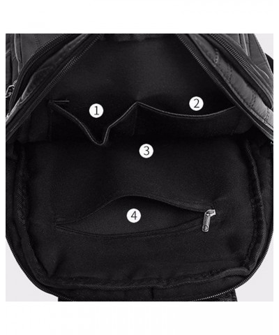 Backpacks Fringed Solid Color Backpack Women Black Travel Birthday Gift Simple Fashion Bag Zipper $46.64 Backpacks