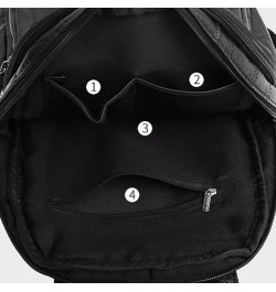 Backpacks Fringed Solid Color Backpack Women Black Travel Birthday Gift Simple Fashion Bag Zipper $46.64 Backpacks