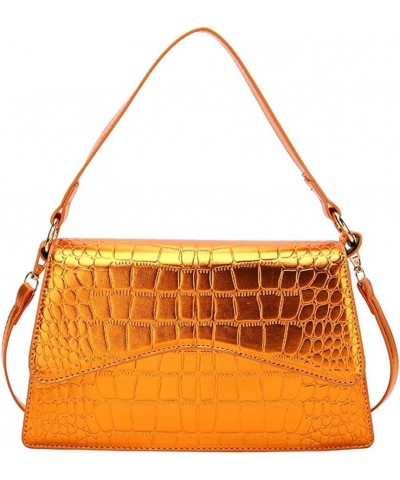 Women Hobo Bag Tote Bag Square Shiny Elegant Chic Casual Shoulder Bag Yellow $14.43 Totes