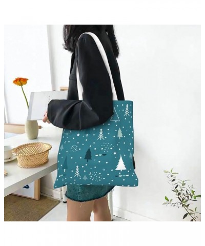 Merry Christmas Single Shoulder Fashion Canvas Tote Shopping Bags Handbags For Men And Women Merry Christmas43 $10.93 Totes